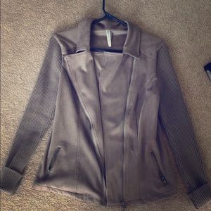 Moto sweater jacket